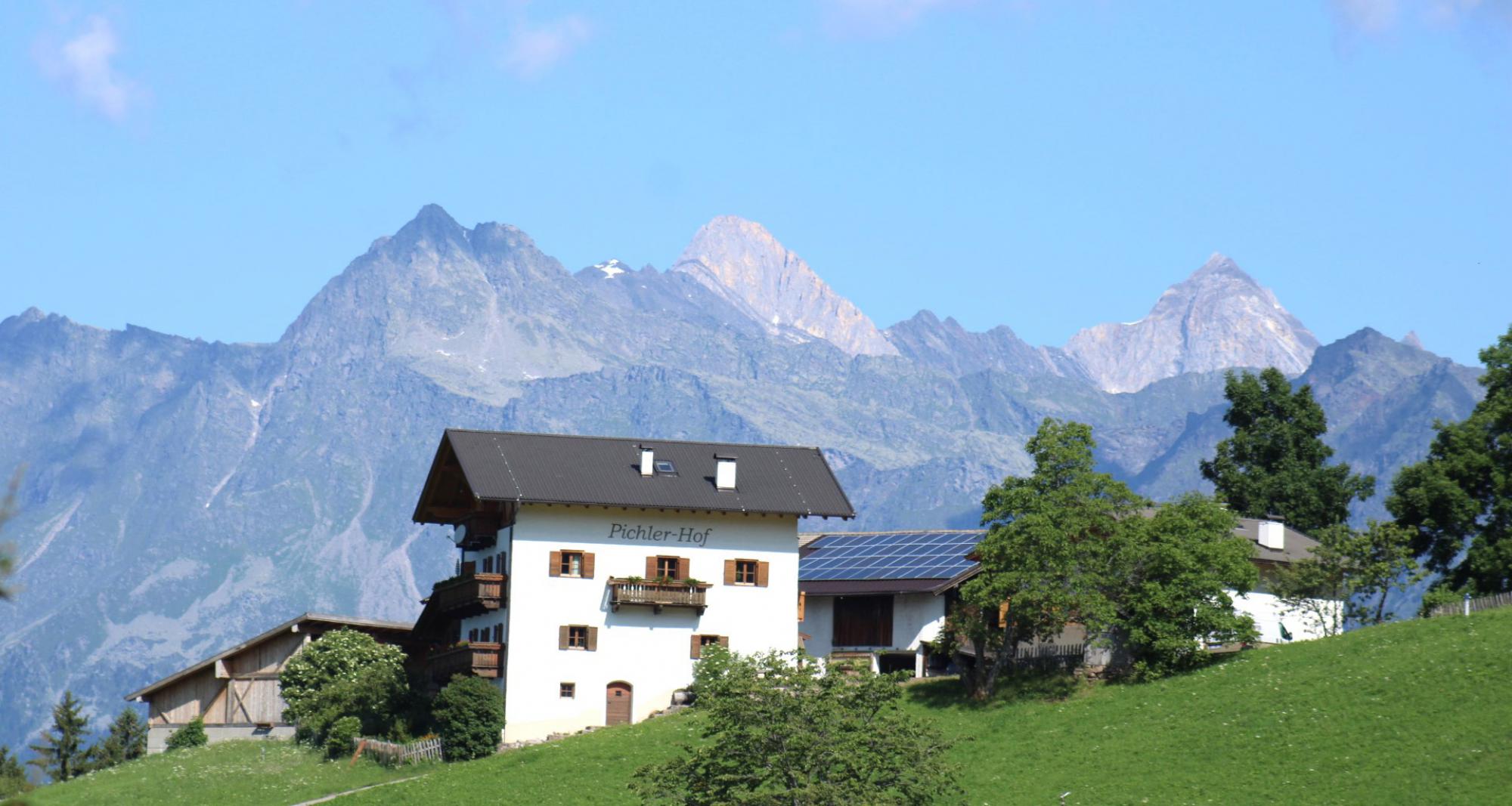 Pichlerhof mit Bergpanorama